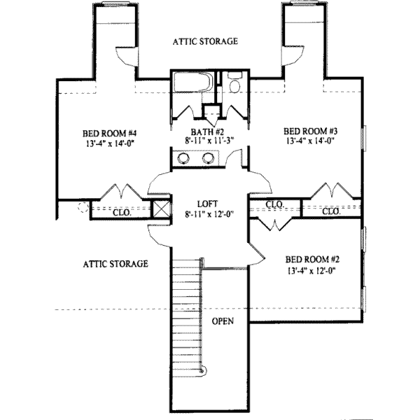 Southern Style House Plan - 4 Beds 2.5 Baths 3085 Sq/Ft Plan #325-106 ...