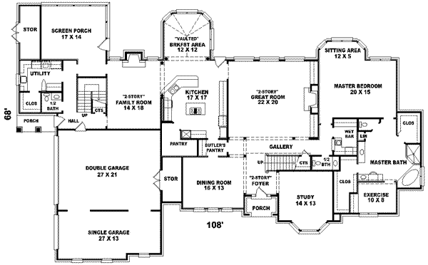 European Floor Plan - Main Floor Plan #81-649