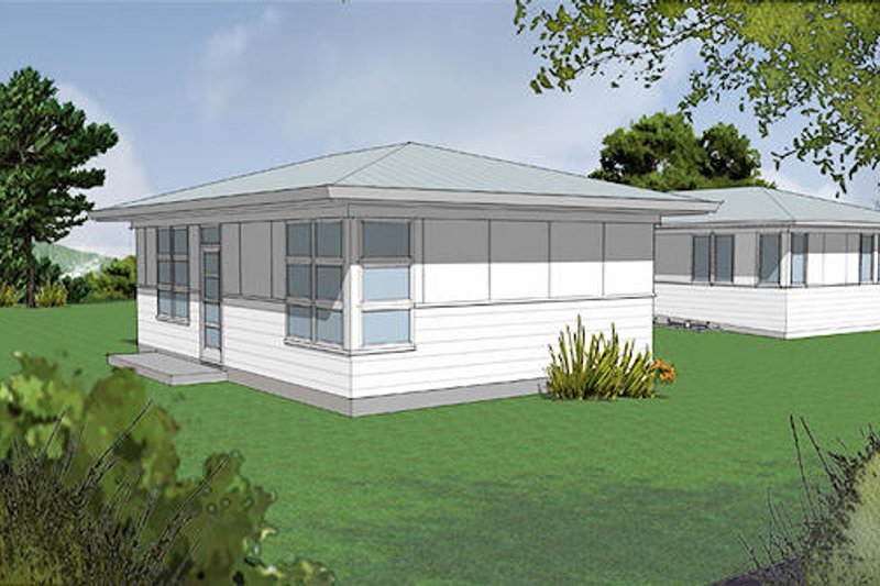 Architectural House Design - Modern Exterior - Front Elevation Plan #48-473
