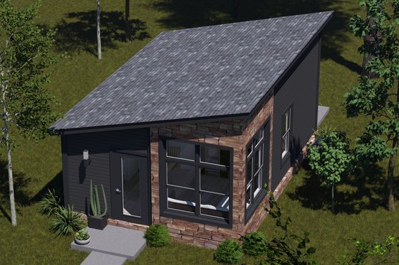 Exterior - Other Elevation 2 for Modern House Plan #513-2385 - 1 bed, 1 bath