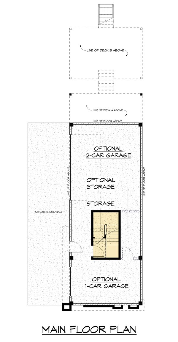 Modern Floor Plan - Main Floor Plan #1066-301