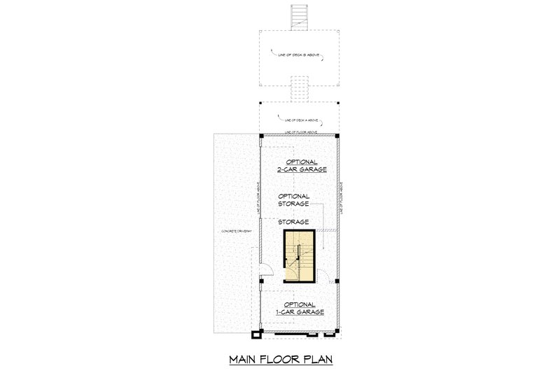 Dream House Plan - Floor Plan - Main Floor for Modern House Plan #1066-301 - 1 bed, 1.5 bath