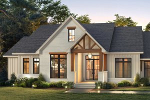 Exterior - Front Elevation 4 for Farmhouse House Plan #430-402 - 3 bed, 2.5 bath