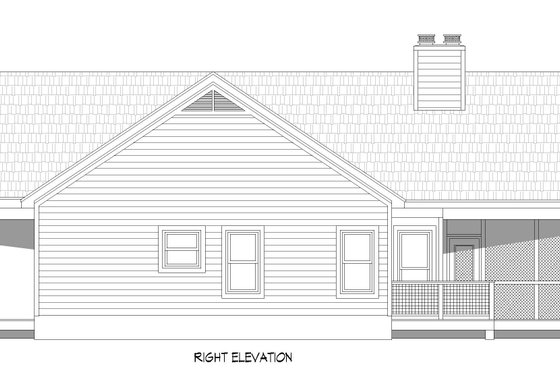 Exterior - Other Elevation 1 for Country House Plan #932-873 - 2 bed, 2 bath