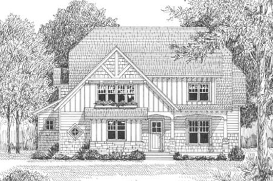 Exterior - Other Elevation for European House Plan #413-104 - 4 bed, 3 bath