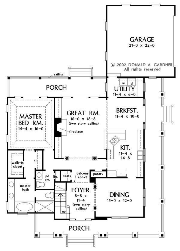 Dream House Plan - Country Floor Plan - Main Floor Plan #929-19