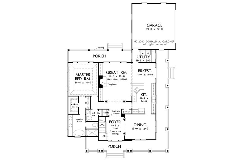 Dream House Plan - Floor Plan - Main Floor for Country House Plan #929-19 - 4 bed, 2.5 bath