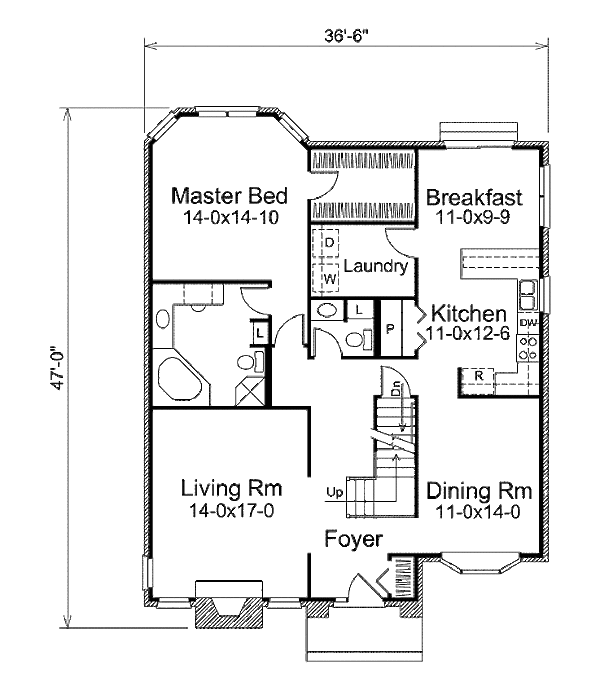 Traditional Floor Plan - Main Floor Plan #57-437