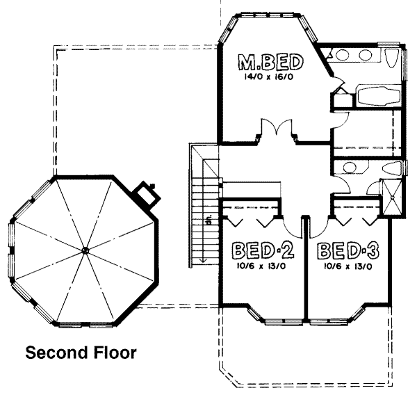 Floor Plan - Upper Floor Plan #303-430
