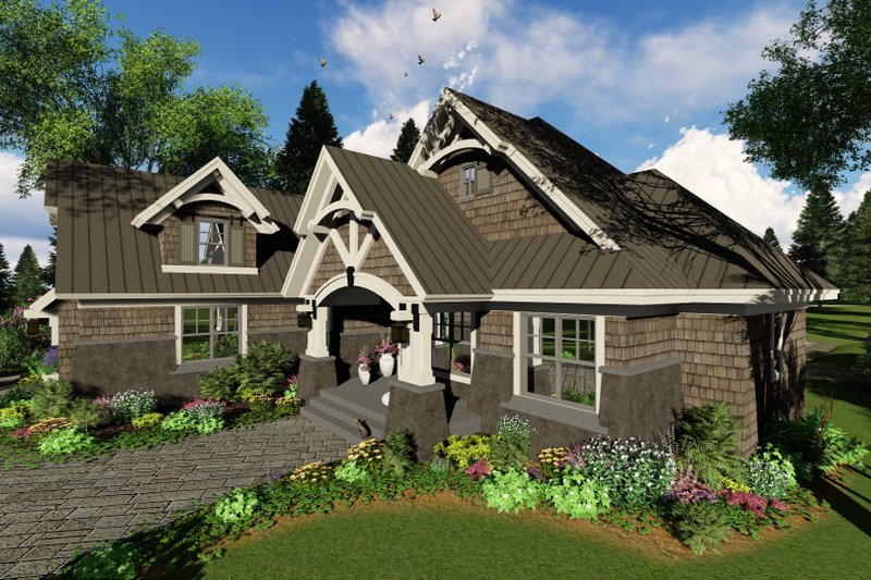 House Blueprint - Exterior - Other Elevation 1 for Craftsman House Plan #51-572 - 4 bed, 3 bath
