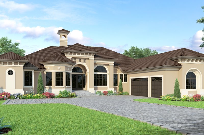 Home Plan - Mediterranean Exterior - Front Elevation Plan #930-301