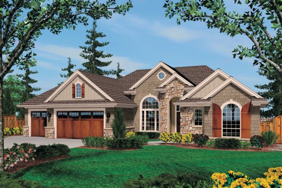 Front view - 2900 square foot Craftsman home