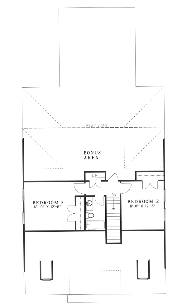 Southern Floor Plan - Upper Floor Plan #17-279