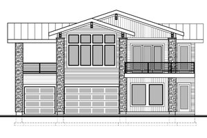 Exterior - Front Elevation 3 for Contemporary House Plan #1073-38 - 3 bed, 2.5 bath
