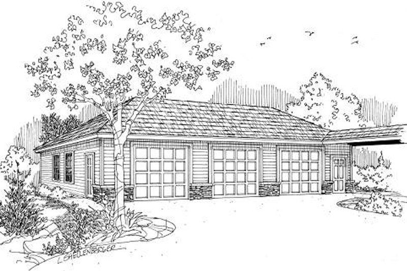 Home Plan - Ranch Exterior - Front Elevation Plan #124-636