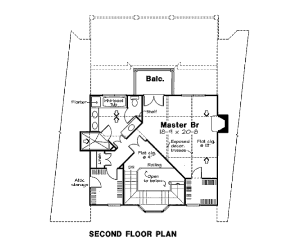 Traditional Floor Plan - Upper Floor Plan #312-824