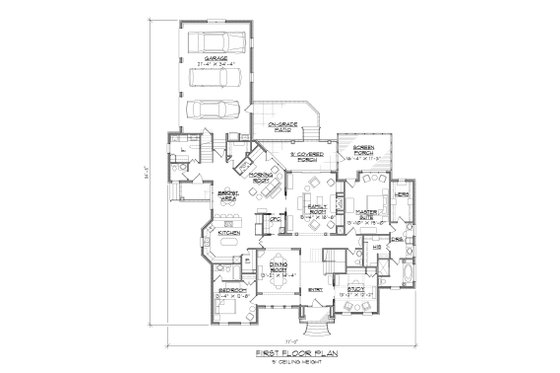 Floor Plan - Main Floor 1 for Traditional House Plan #1054-59 - 5 bed, 4.5 bath
