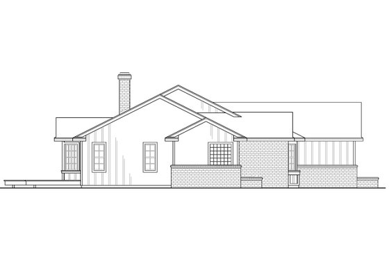 Exterior - Other Elevation for Ranch House Plan #124-1073 - 3 bed, 2.5 bath