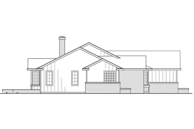 Architectural House Design - Exterior - Other Elevation for Ranch House Plan #124-1073 - 3 bed, 2.5 bath