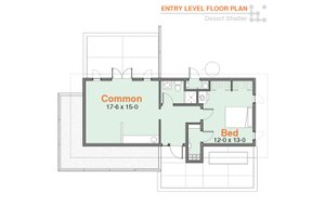Floor Plan - Main Floor for Modern House Plan #556-1 - 1 bed, 1 bath