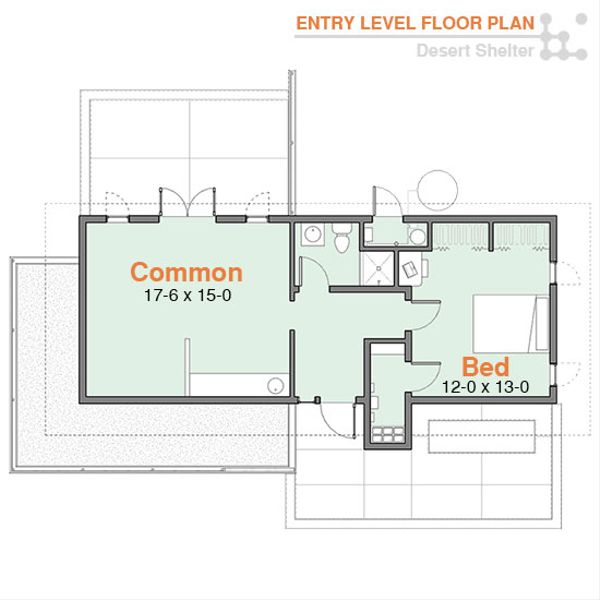 Modern Floor Plan - Main Floor Plan #556-1