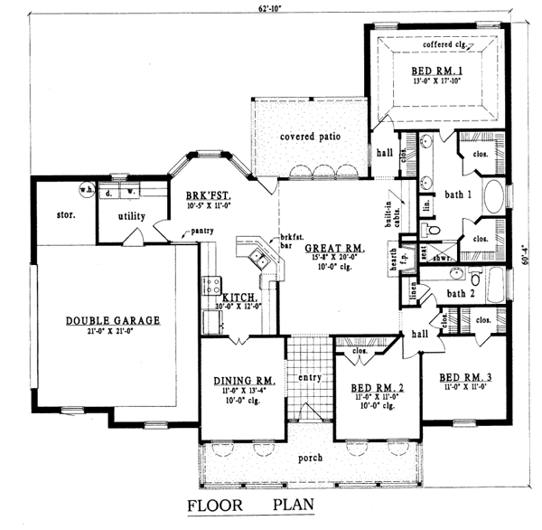 Southern Floor Plan - Main Floor Plan #42-209