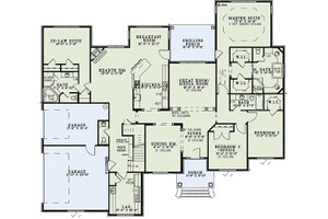 Floor Plan - Main Floor for European House Plan #17-2474 - 4 bed, 4.5 bath