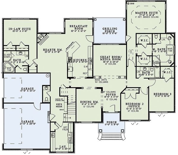Dream House Plan - European Floor Plan - Main Floor Plan #17-2474