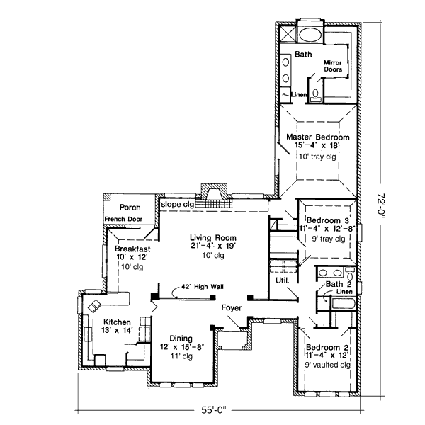 House Plan Design - European Floor Plan - Main Floor Plan #410-380