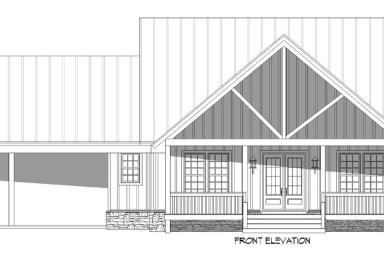 Exterior - Front Elevation 3 for Country House Plan #932-360 - 3 bed, 2.5 bath