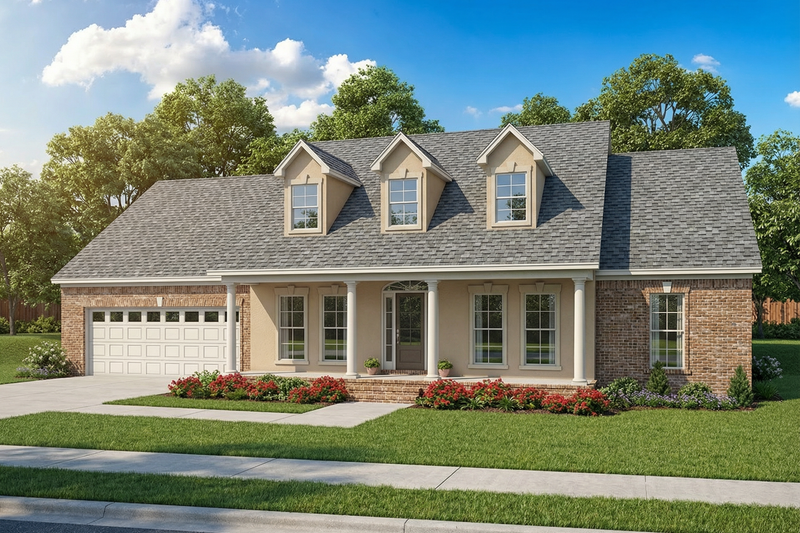 House Plan Design - Exterior - Front Elevation 2 for Country House Plan #17-446 - 4 bed, 2 bath