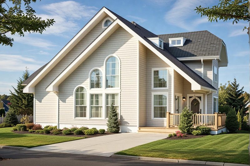 Exterior - Front Elevation 2 for Modern House Plan #117-199 - 3 bed, 2 bath
