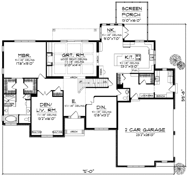 House Plan Design - European Floor Plan - Main Floor Plan #70-641