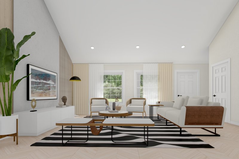 Dream House Plan - Interior - Family Room for Ranch House Plan #1060-16 - 5 bed, 3.5 bath