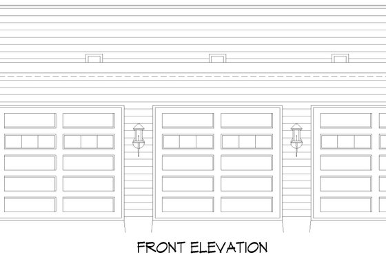 Exterior - Front Elevation 3 for Contemporary House Plan #932-1097, 0 bath