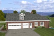Ranch Style House Plan - 4 Beds 3.5 Baths 2000 Sq/Ft Plan #56-574 