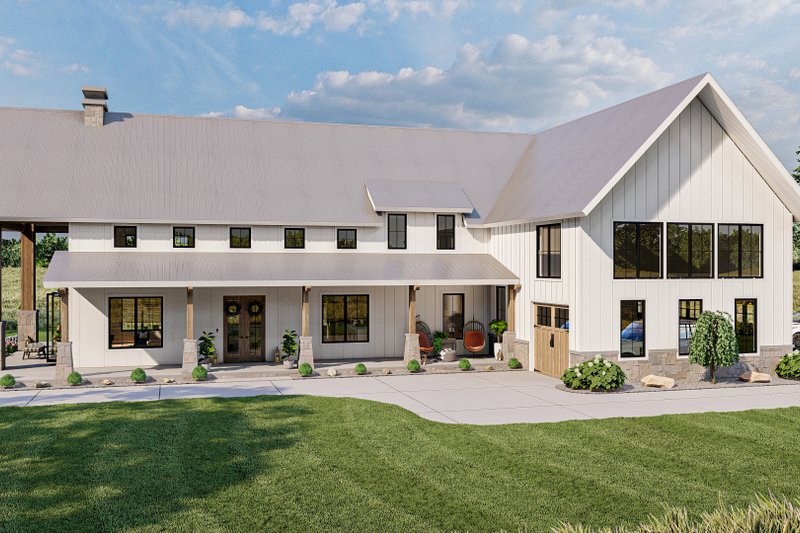 Barndominium Style House Plan - 4 Beds 3.5 Baths 3205 Sq/Ft Plan #455-250