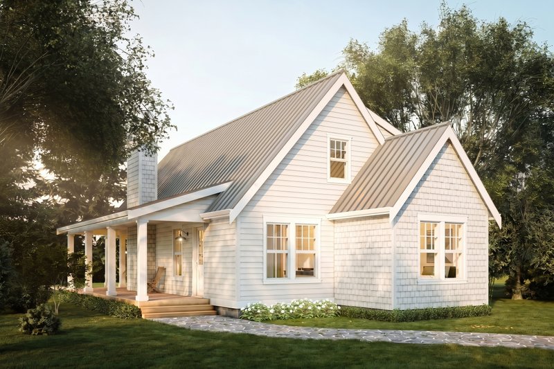 Home Plan - Exterior - Front Elevation 2 for Cottage House Plan #1114-41 - 3 bed, 2 bath