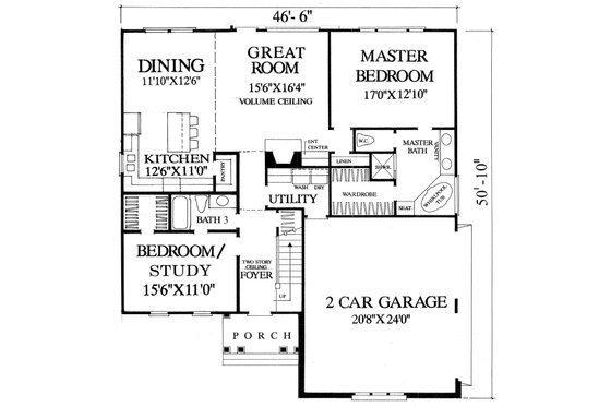 Floor Plan - Main Floor for Cottage House Plan #137-390 - 5 bed, 3 bath