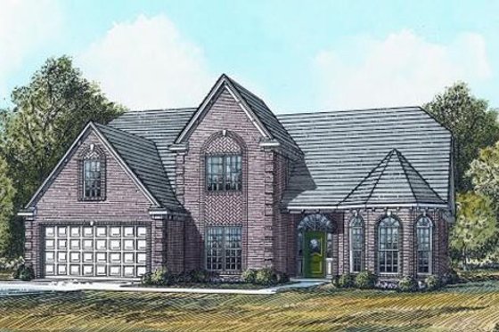 Exterior - Front Elevation for Traditional House Plan #424-149 - 3 bed, 3 bath