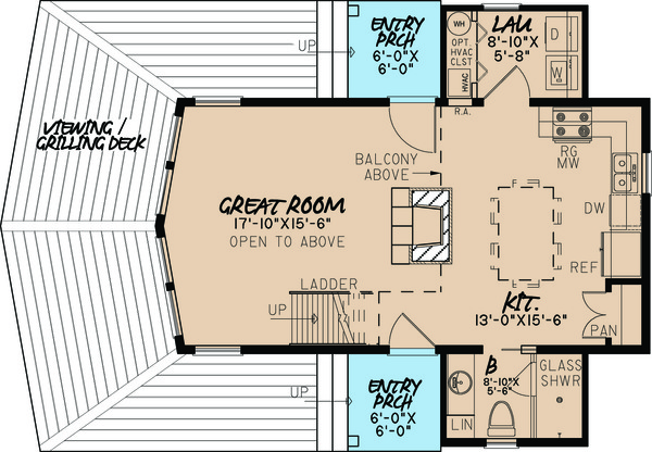 Home Plan - Contemporary Floor Plan - Main Floor Plan #923-5