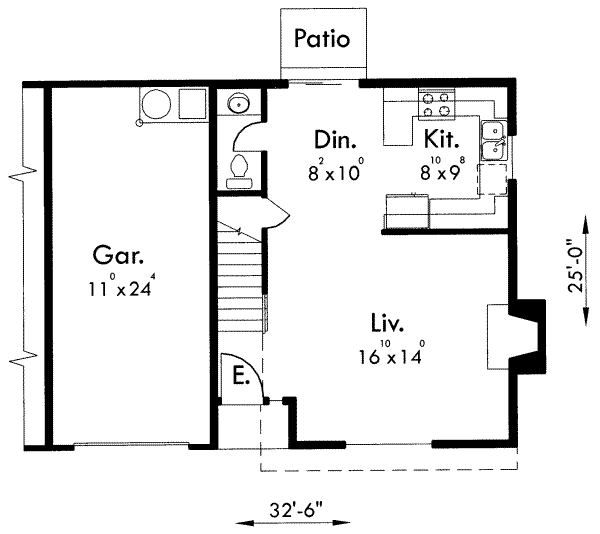 Traditional Floor Plan - Main Floor Plan #303-371