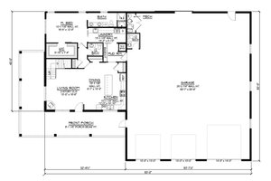 Floor Plan - Main Floor for Country House Plan #1064-200 - 3 bed, 2.5 bath