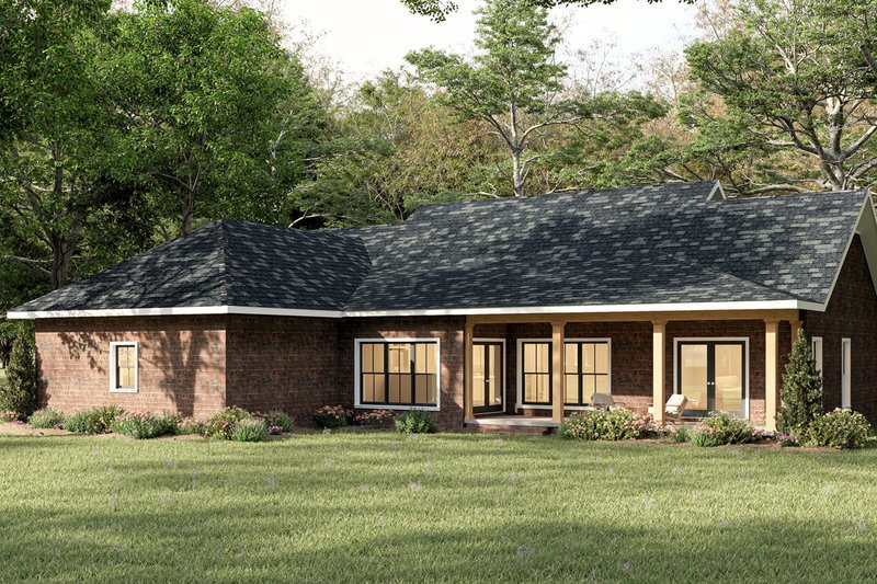 Dream House Plan - Exterior - Rear Elevation for Farmhouse House Plan #44-287 - 3 bed, 2 bath