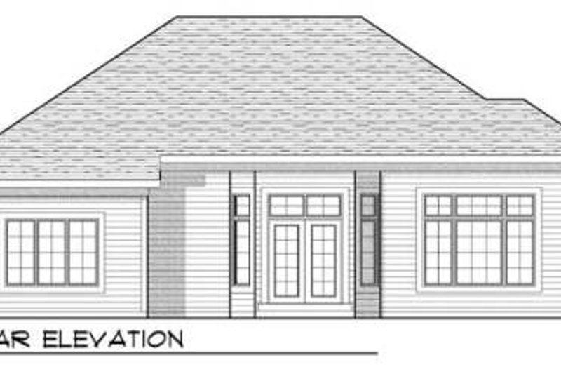Home Plan - Exterior - Rear Elevation for Traditional House Plan #70-913 - 3 bed, 2 bath
