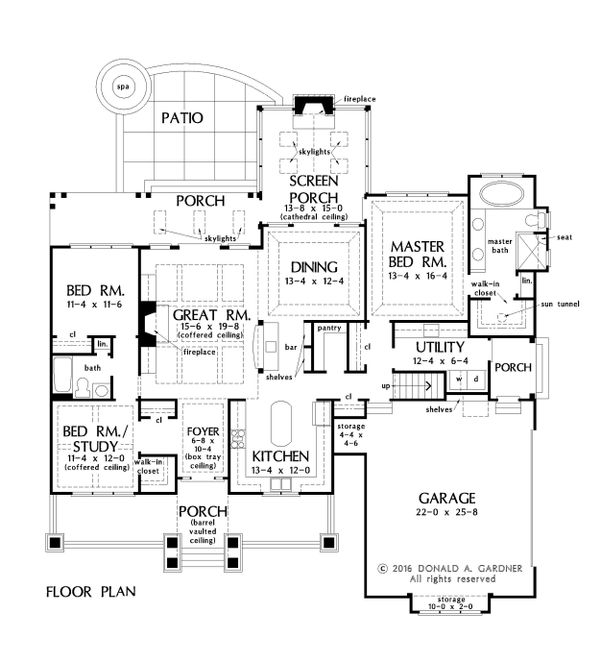 Architectural House Design - Craftsman Floor Plan - Main Floor Plan #929-1043