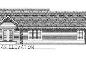 Exterior - Rear Elevation for Traditional House Plan #70-110 - 3 bed, 2 bath