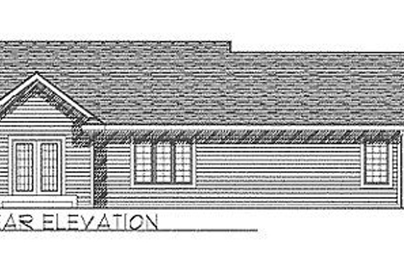 House Plan Design - Exterior - Rear Elevation for Traditional House Plan #70-110 - 3 bed, 2 bath