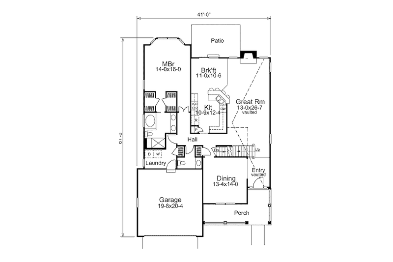 House Plan Design - Floor Plan - Main Floor for Farmhouse House Plan #57-299 - 3 bed, 2.5 bath