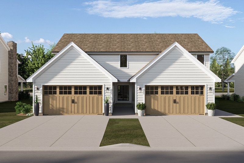 Home Plan - Exterior - Rear Elevation 1 for Farmhouse House Plan #455-812 - 3 bed, 3 bath
